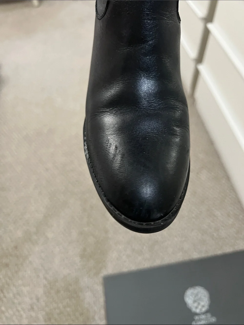 Vince Camuto Black Over-the-Knee Studded Boots